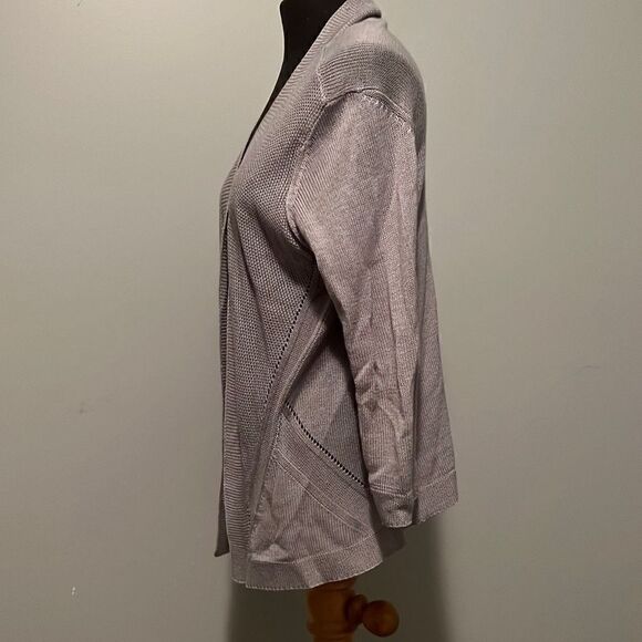 Worthington Women's Tan Knit Long Sleeves Open Cardigan Sweater - Picture 2 of 8